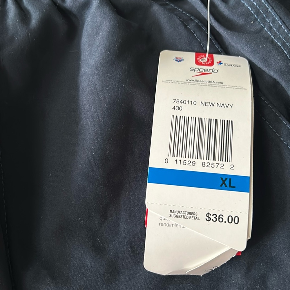NWT Speedo water shorts Navy XL $36